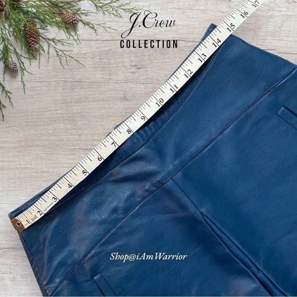 J.Crew Collection NWT genuine leather box pleat aline miniskirt *shop@iamwarrior - Picture 5 of 9